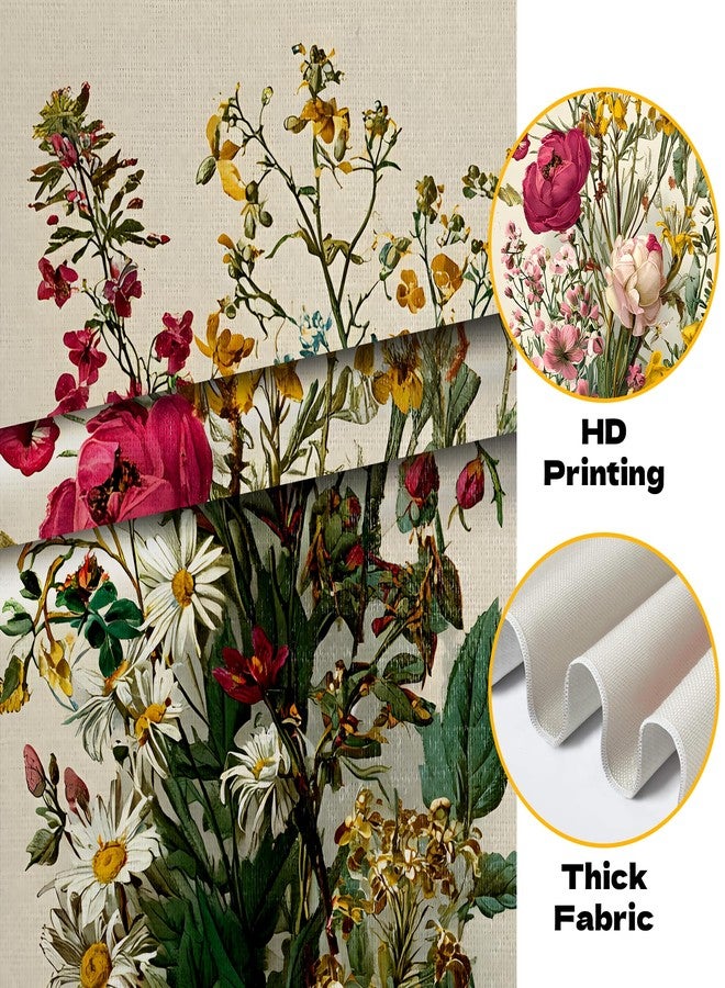 BVBOX 2 PCS Vertical Floral Tapestry, Long Vertical Wall Hanging Black Tassel Tapestries Home Decor for Living Room, Bedroom - Image 5